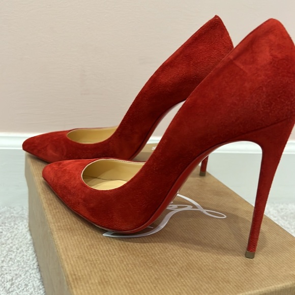 Pigalle Follies 100 Veau Velours Rouge size 8 - Picture 5 of 12